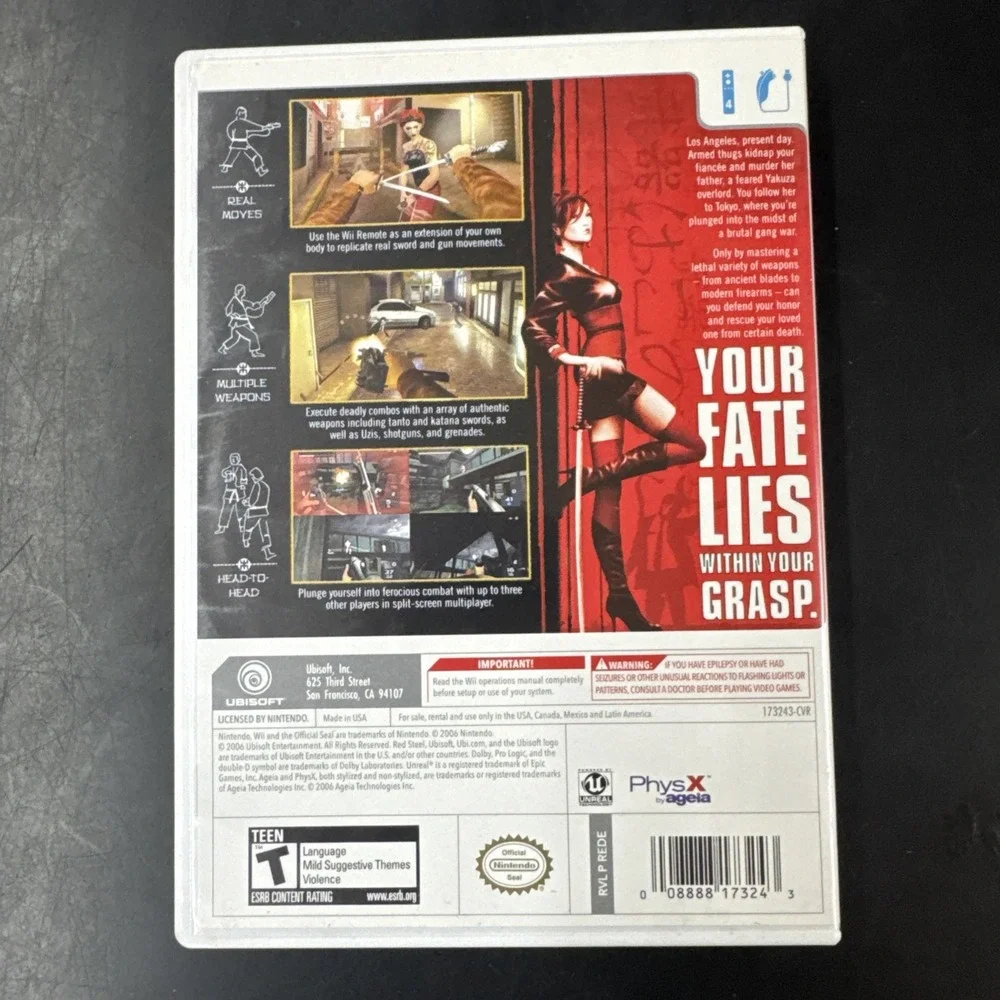 Red Steel ( Nintendo Wii ) - CIB - Tested Working EUC